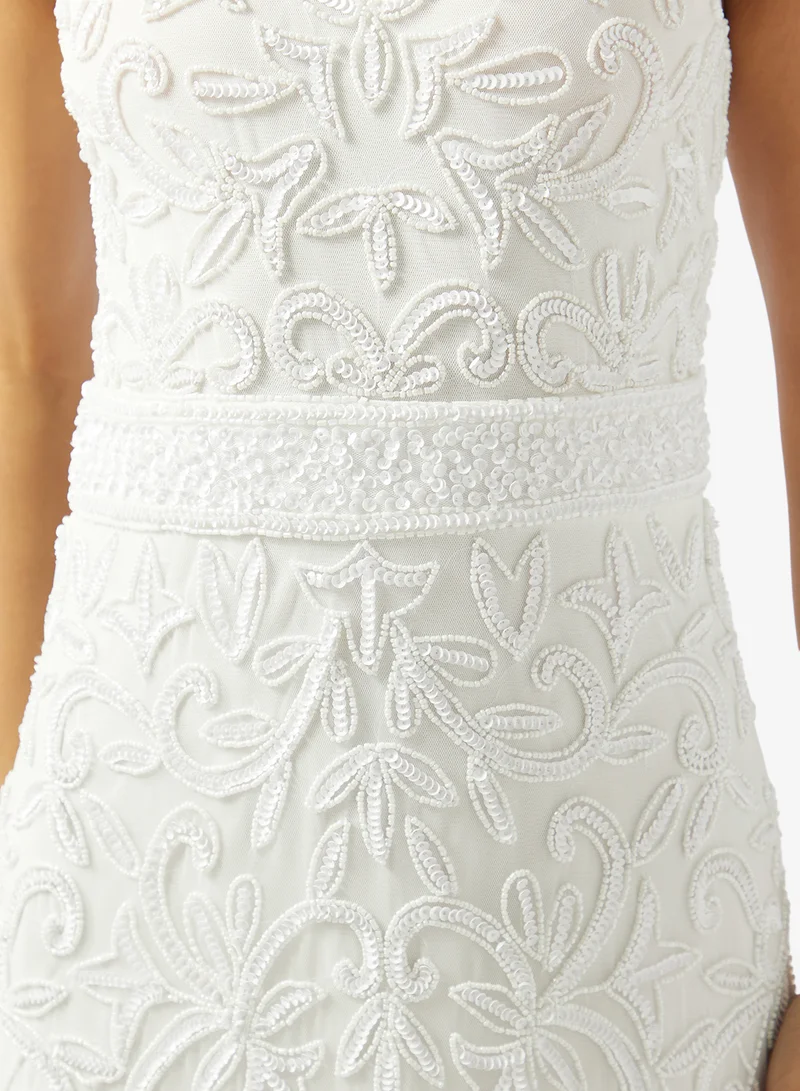 Namshi x  Bead Embellished Evening Gown for Women | Best Price UAE